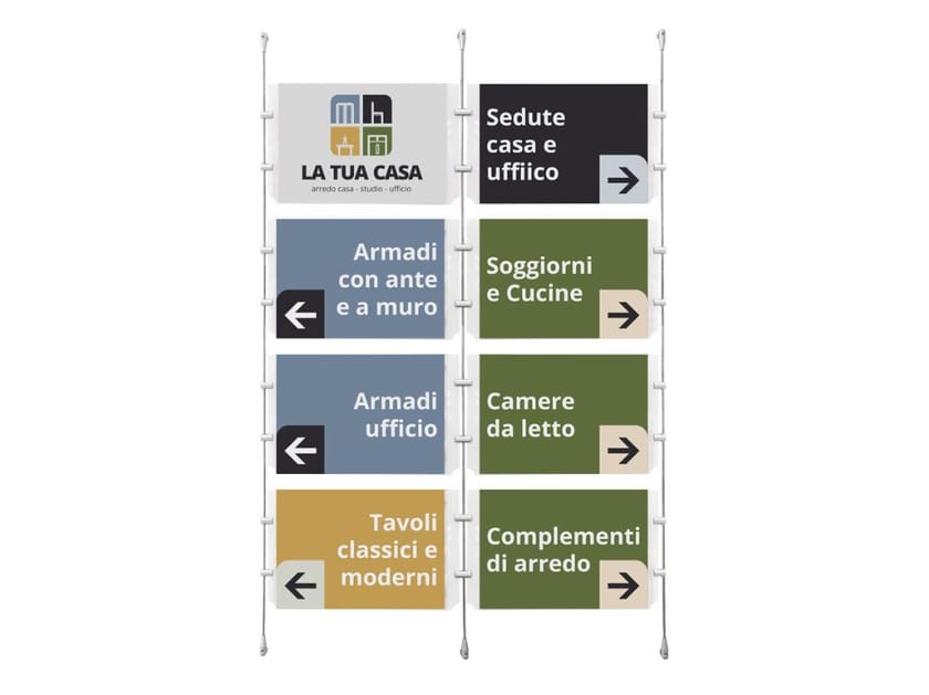 Настраиваемый крытый стальной знак знак STUDIO T Teknoline ARCH-00034221