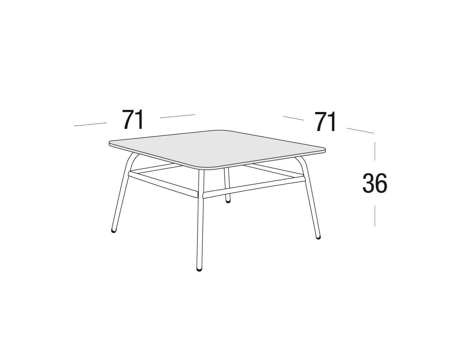 Квадратный садовый столик Roberti ARCH-00042399 - Вид №1