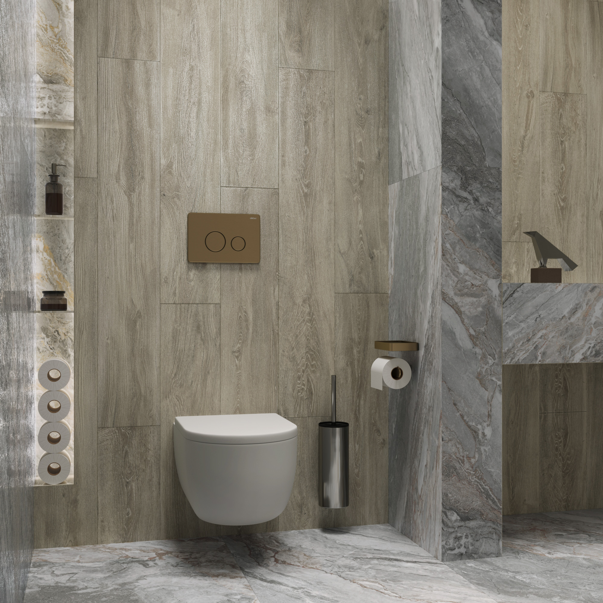 Керамогранит HUSK WOOD BONE 20х120 Creanza CW-RT11-B