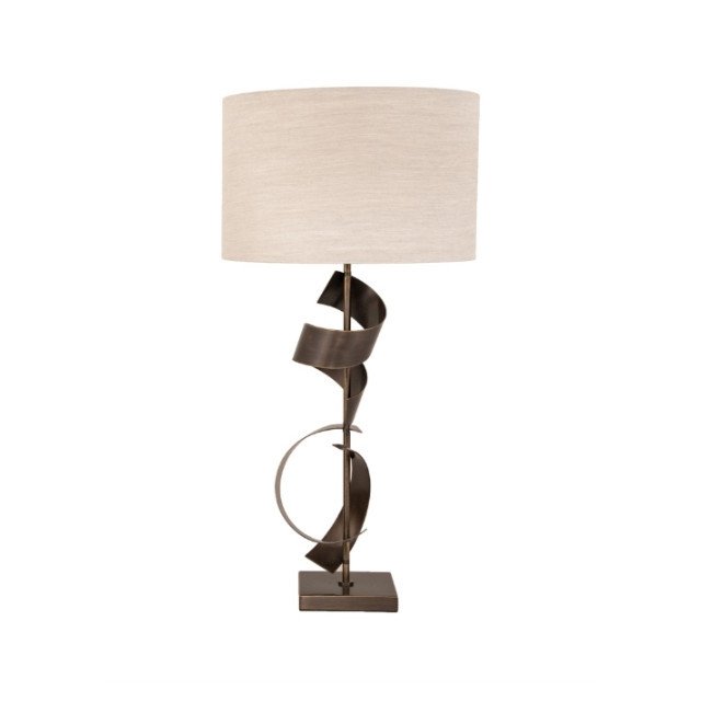 Настольная лампа Scroll Dark от RVAstley 5128 RVASTLEY ИНТЕРЬЕРНЫЕ 061644 Бежевый;бронза  - Вид №1