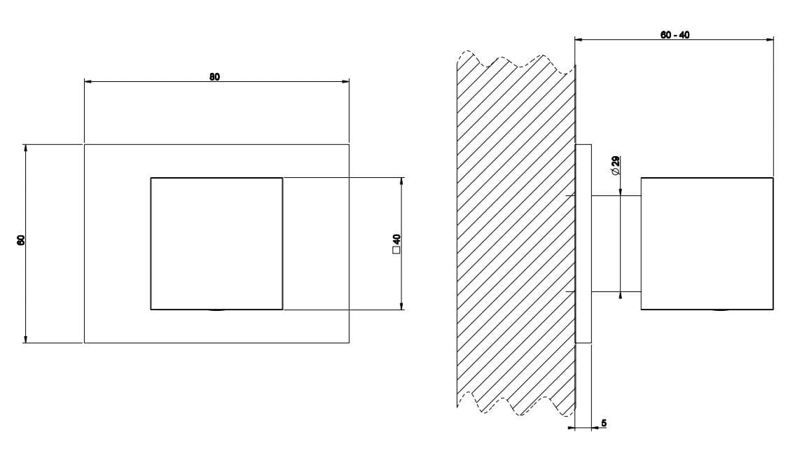 Латунный ручной переключатель Gessi прямоугольник ARCH-00102209 - Вид №2