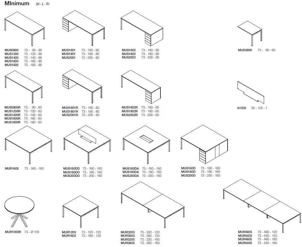 Ultom Прямоугольный стол из линолеума Minimum sun-id-1379986 - Вид №2