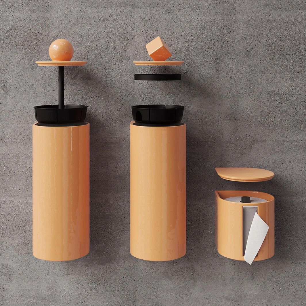 Держатель для туалетной бумаги, туалетная щетка и мусорное ведро Trone Trium ARCH-00082394