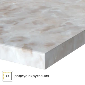 Столешница Раффиа 300x60x2 см искусственный камень цвет бежевый 83729622 STLM-2063994