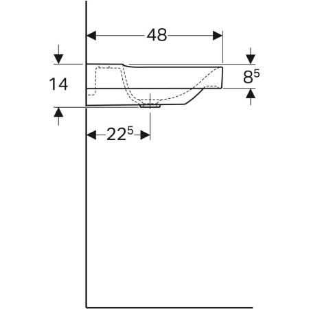 500.532.01.1 Раковина Geberit Xeno² Geberit  - Вид №4