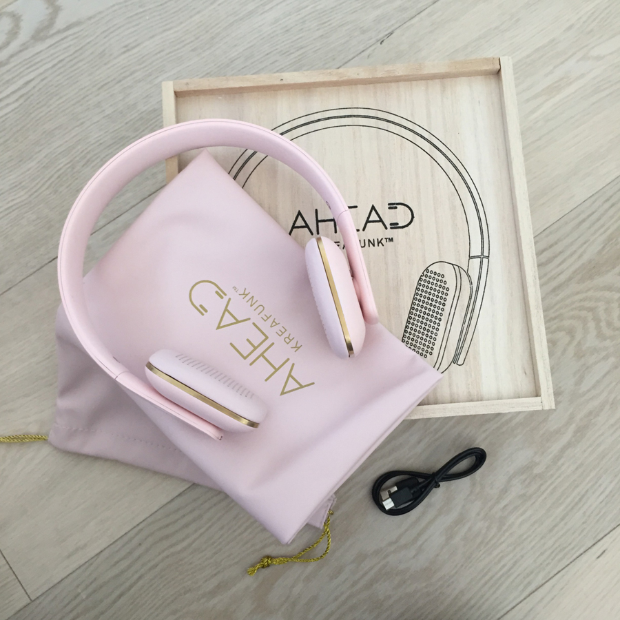 Наушники беспроводные aHEAD светло-розовые KREAFUNK KFSS06 - Вид №5