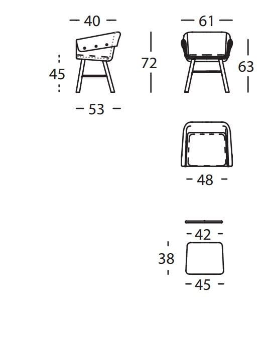 Тканевое кресло с подлокотниками SANCAL ARCH-00100151 - Вид №4