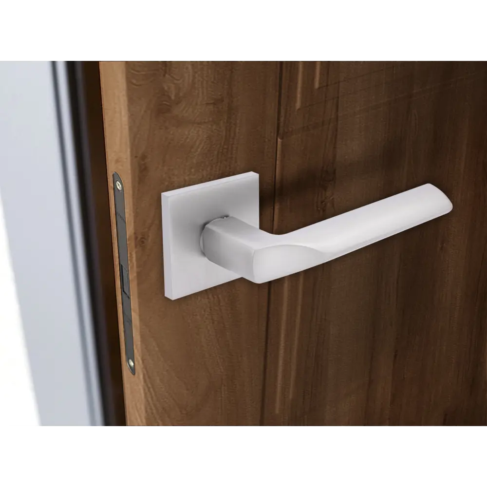 Дверные ручки Фабрика замков Maldonado без запирания цвет матовый никель STLM-2075524 - Вид №5