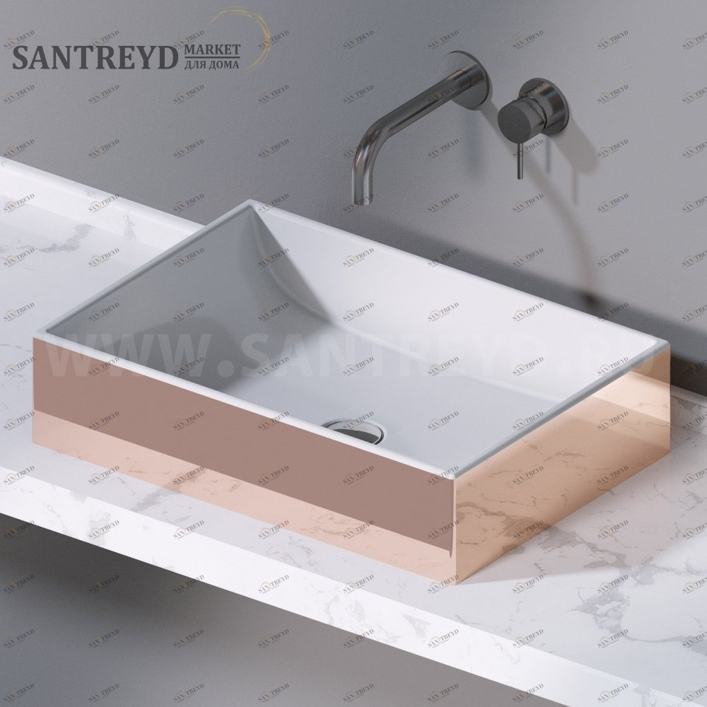 L239257 Накладная раковина на столешницу  прямоугольная A. e T. Italia THIN AeT ITALIA