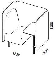 SOFTREND Кресло из ткани с высокой спинкой для контракта August sun-id-1378445 - Вид №4