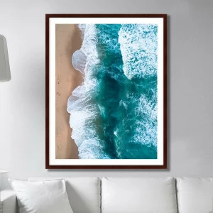 Фотокартина в деревянной раме 130х102 см The frozen wave КАРТИНЫ В КВАРТИРУ  264714 Белый;голубой;разноцветный