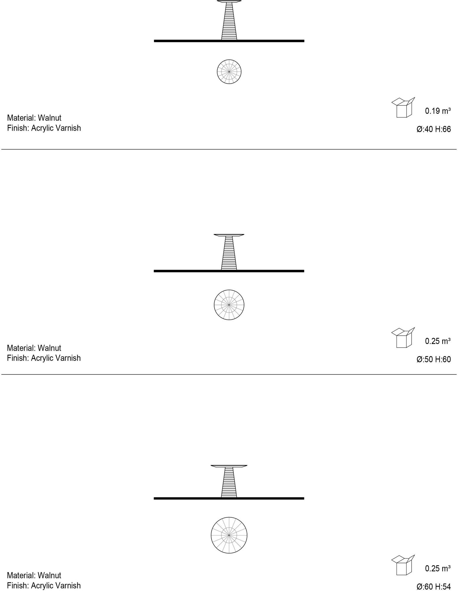 Mobi Высокий круглый деревянный журнальный столик sun-id-1485458 - Вид №3