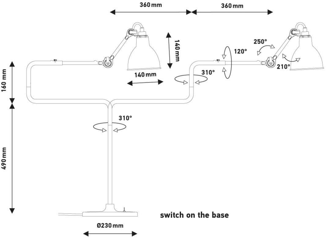 DCW éditions Настольная лампа регулируемая с гибким кронштейном Lampe gras sun-id-1493410 - Вид №7