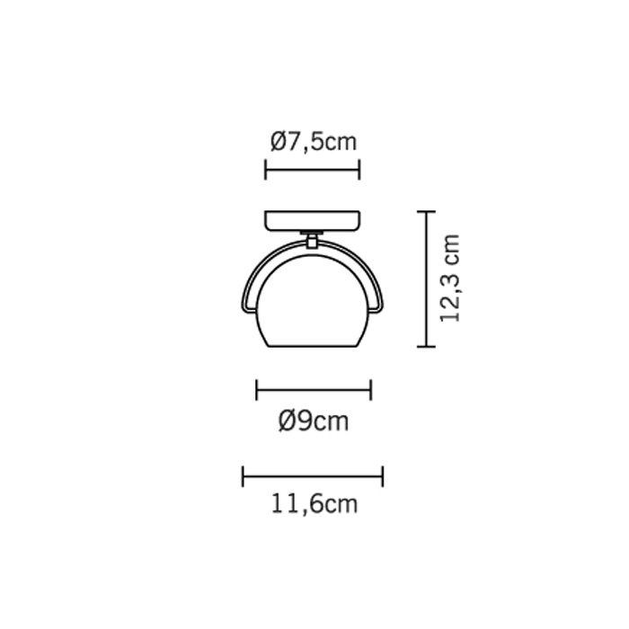 Светильник настенно-потолочный серебристый Fabbian D57G1115 FABBIAN  00-3882501 Серебро  - Вид №5