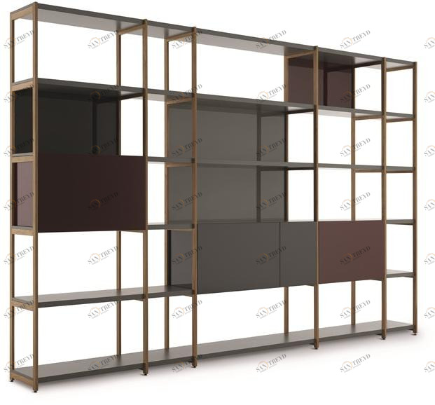 Casamania & Horm Модульный деревянный книжный шкаф с контейнерами Solaio sun-id-1439894