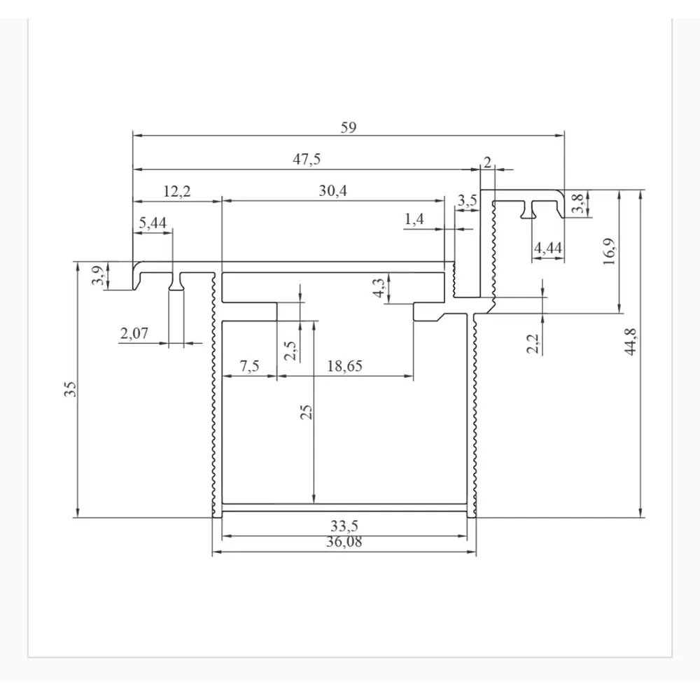 Дверная коробка Invisible 2400x65x35 мм левая цвет черный (2.5 шт.) 89461465 STLM-2107643 MARKEEVDOORS  - Вид №1