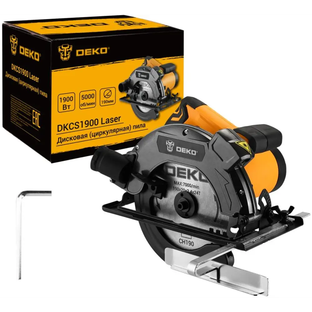 Циркулярная пила Deko DKCS1900 для точных распилов древесины и пластика 89366106 STLM-0845523 - Вид №3