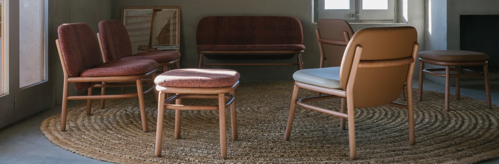 Кожаный мягкий стул с подлокотниками ONDARRETA шерсть ARCH-00093633 - Вид №8