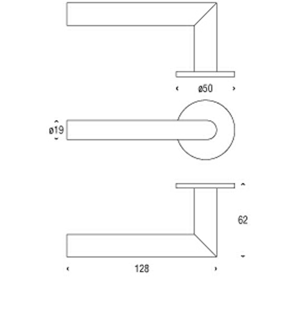 FROST Ручка рычага ELEMENT 1054 » матовая. Нержавеющая сталь Матовый A1054B  - Вид №2