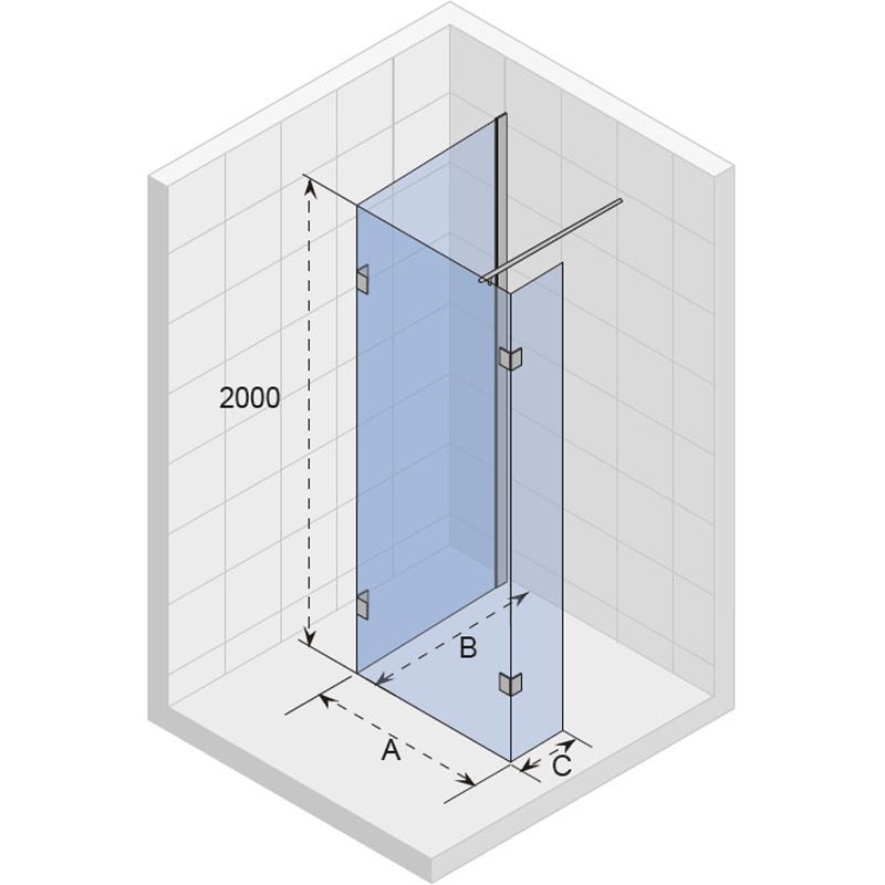 GP44200 Неподвижная стенка Riho Polar Santreyd - Вид №1
