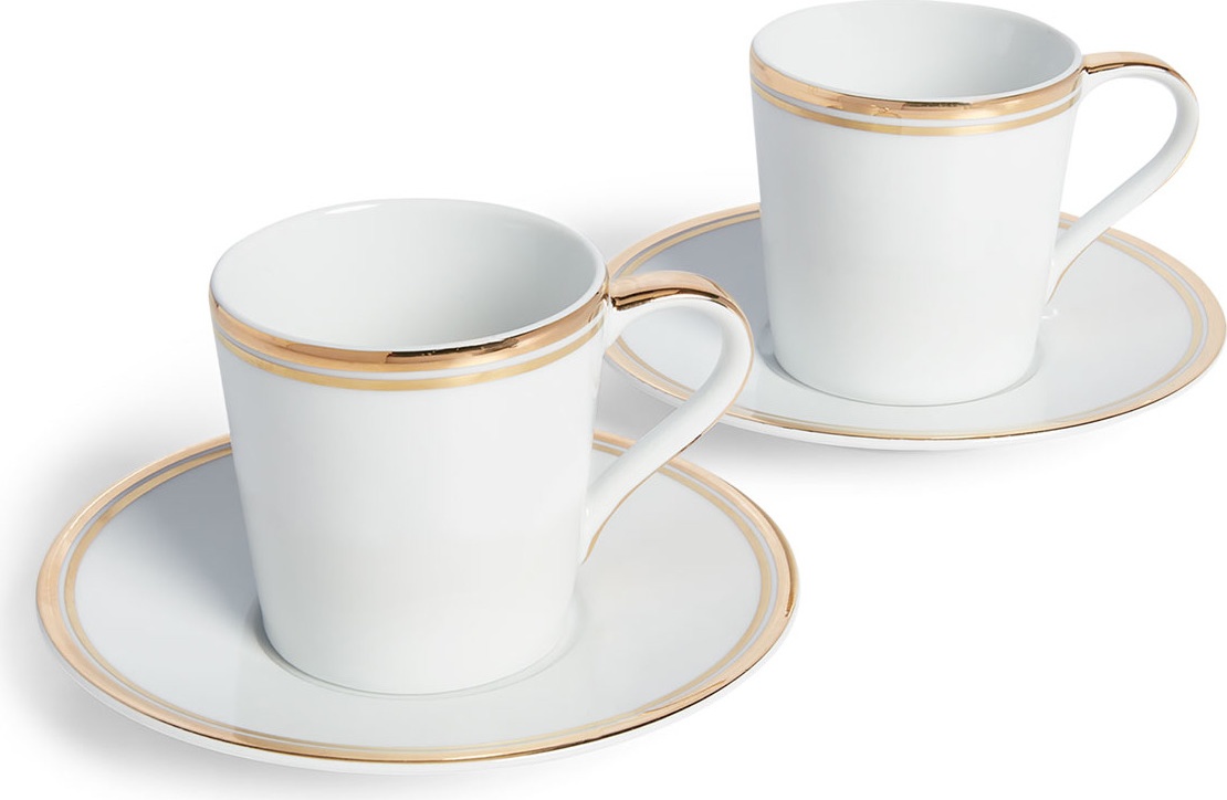 10671696 Ralph Lauren Home Набор чашек для эспрессо с блюдцем Ralph Lauren Home Уилшир 12см, фарфор, 2шт Фарфор 