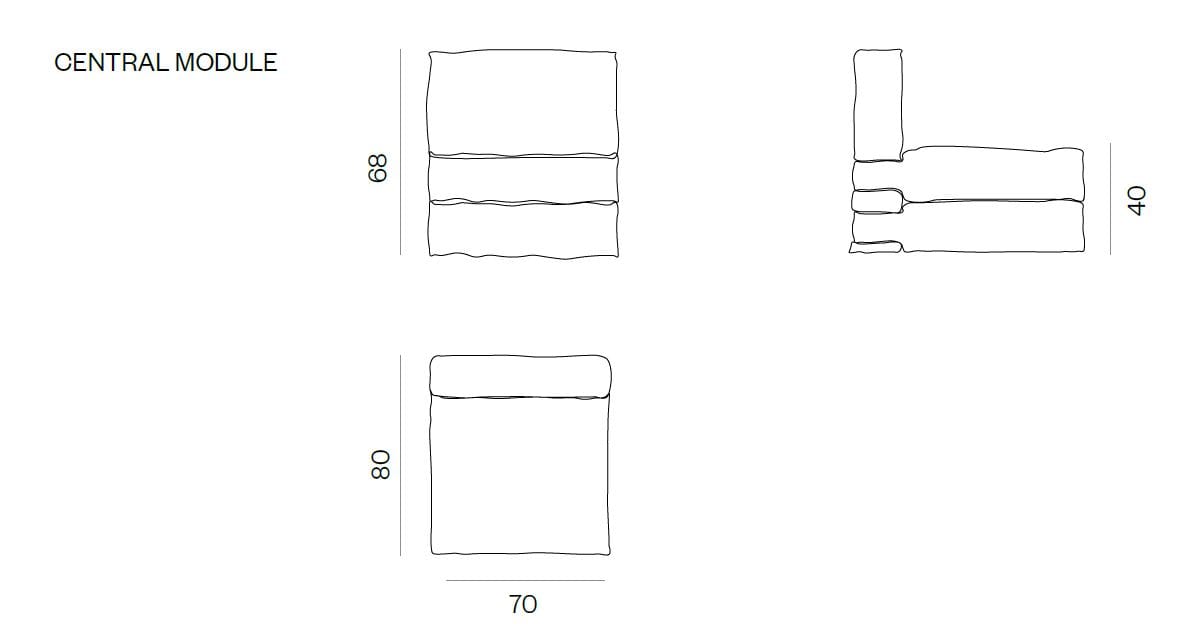 Модульный тканевый диван BD Barcelona PILLOW CANVAS ARCH-00079215 - Вид №41