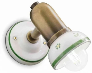 FERROLUCE Регулируемый настенный светильник из керамики и металла Savona C148