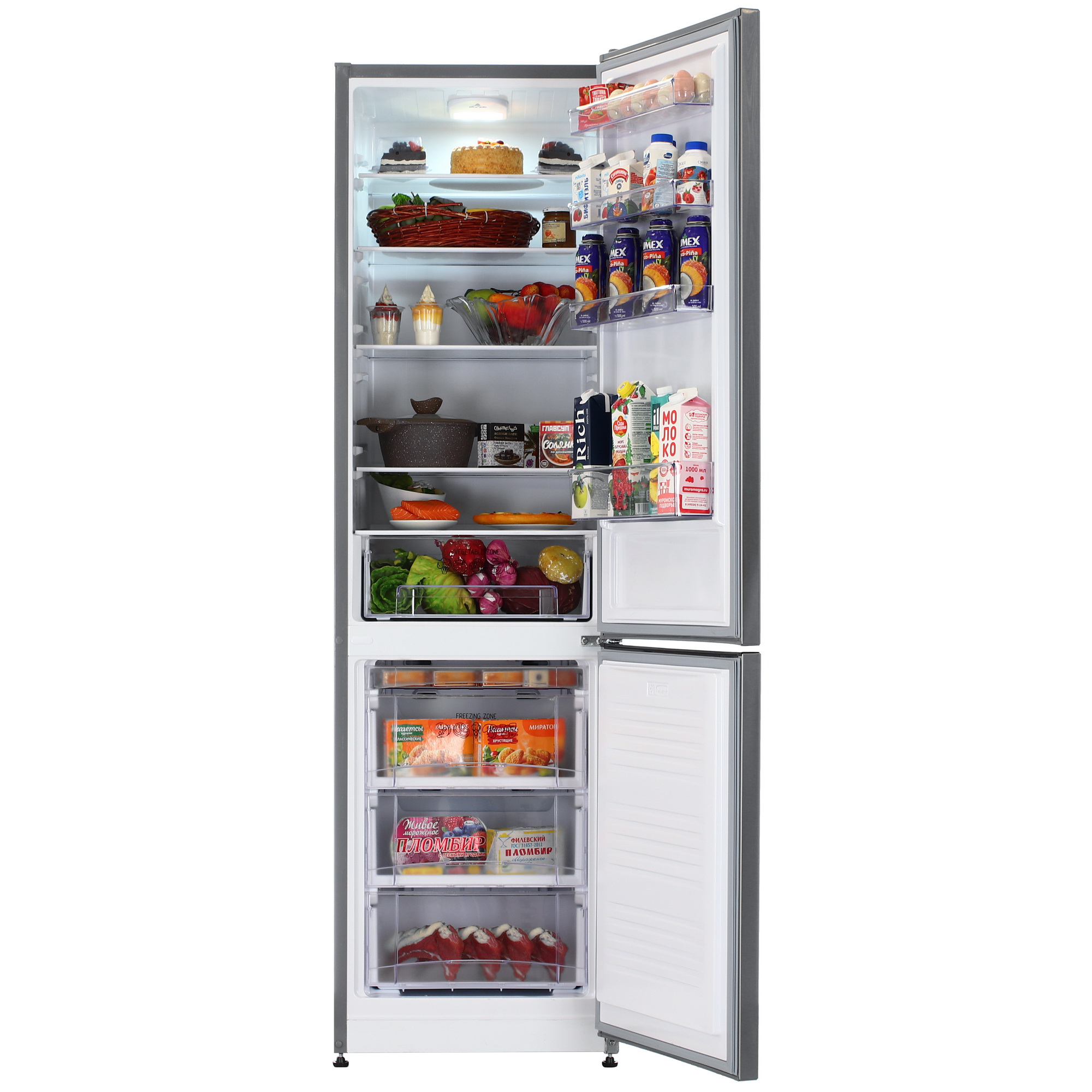 9021294 Холодильник с морозильником   Nordfrost NRB 164NF X серебристый STDN-0084328 - Вид №5