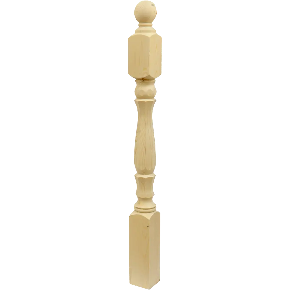 Столб лестничный сращенный хвоя сорт АВ гранёный 100х100х1200 мм Santreyd STLM-2158476