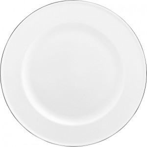 10642714 Furstenberg Тарелка закусочная Furstenberg "Вагенфельд" 21,3см (с чёрным кантом) Фарфор