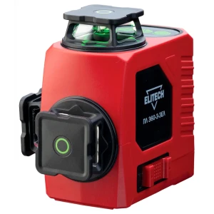 Лазерный нивелир Elitech ПЛ 360-3-ЗЕЛ с зеленым лучом и пультом ДУ 89363228