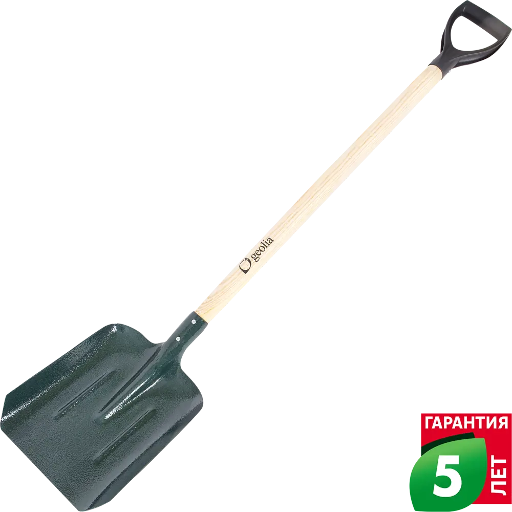 Совковая лопата GEOLIA для сыпучих материалов со стальным ковшом 15033323 STLM-0005197