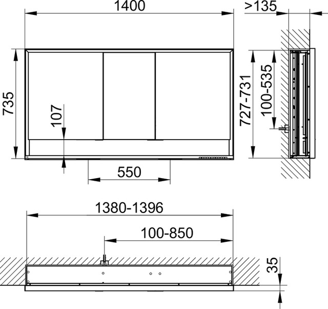 14316171305 Зеркальный шкаф KEUCO Royal Lumos - Вид №2