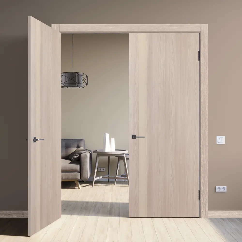 Дверь межкомнатная со стеклом Мирра 60x200 см Hardflex цвет ясень бора с замком и петлями 82672896 STLM-2157815 МАРИО РИОЛИ  - Вид №6
