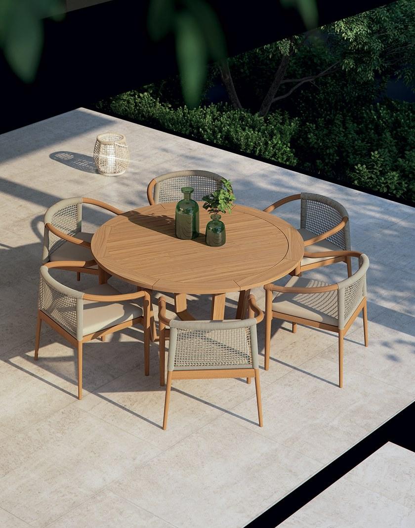 Atmosphera Круглый садовый стол из тика Desert De.tt. - Вид №1