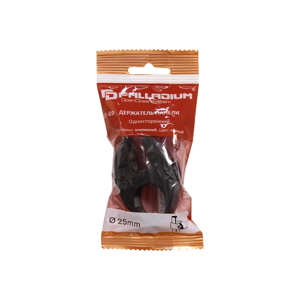 88483003 Держатель панели ⌀25 односторонний черный PALLADIUM STLM-1569372 - Вид №2