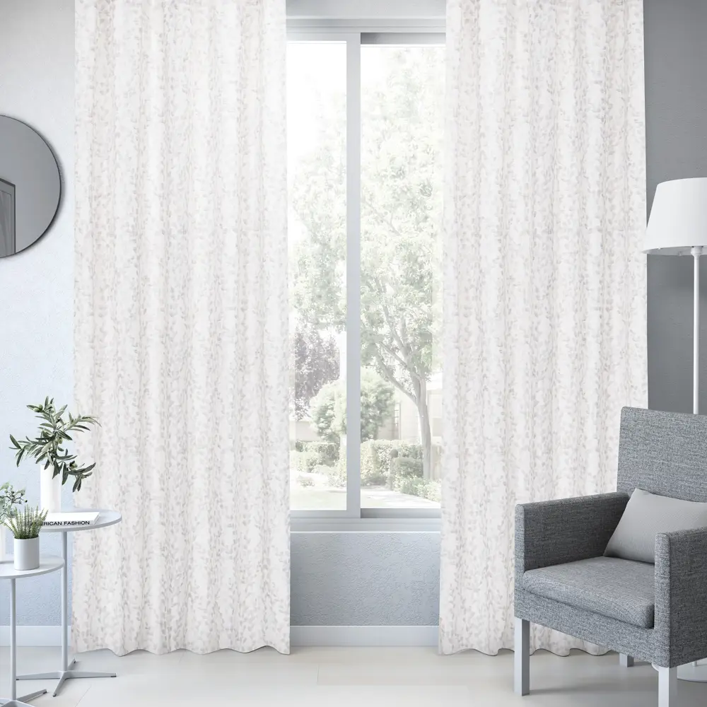 Штора на ленте Elletra 160x280 см цвет серый 83406915 STLM-2003357 INSPIRE  - Вид №3