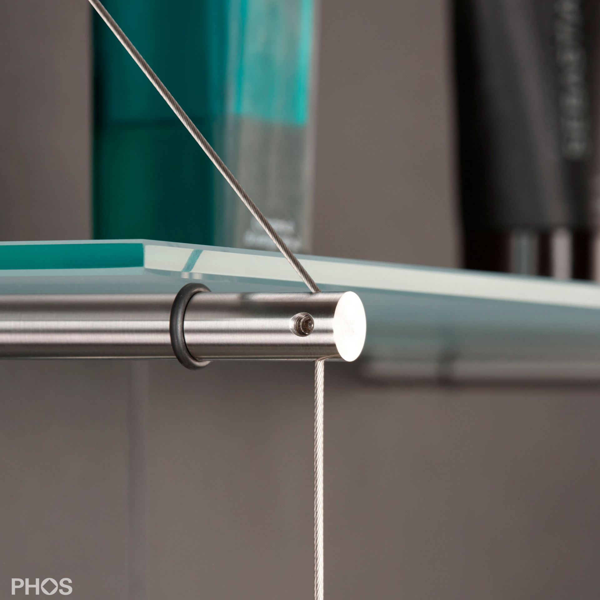 RST260-2-B Полка для ванной комнаты с 2 стеклянными полками PHOS  - Вид №1