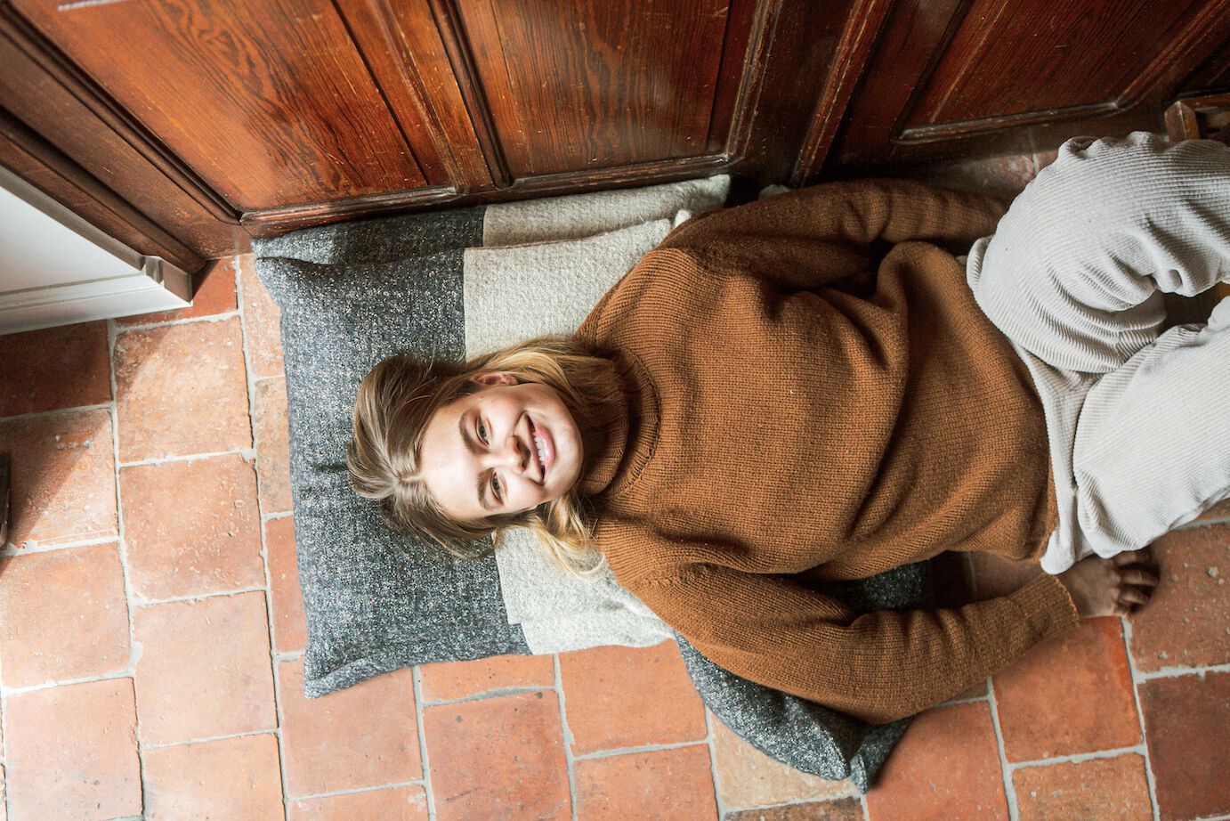 Льняная и шерстяная квадратная подушка Libeco Home Jess ARCH-00032917 - Вид №1