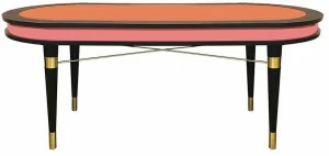 Moanne Овальный лакированный обеденный стол из массива дерева