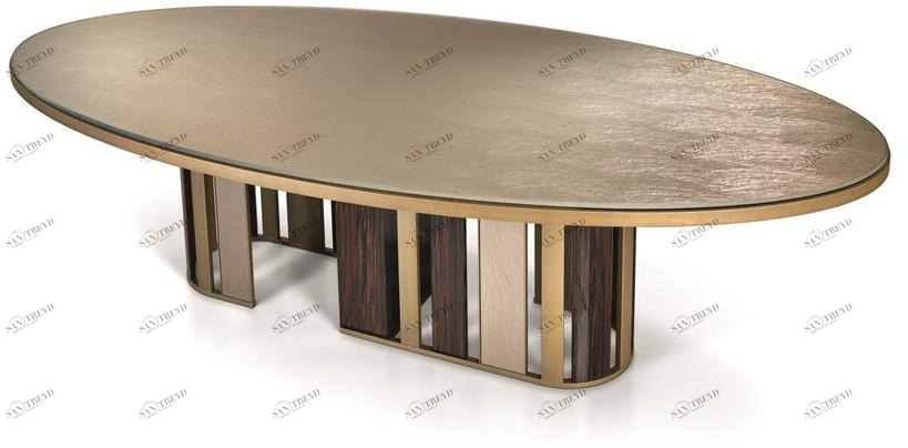 Sicis Овальный стол со стеклянной столешницей Koro sun-id-1440641