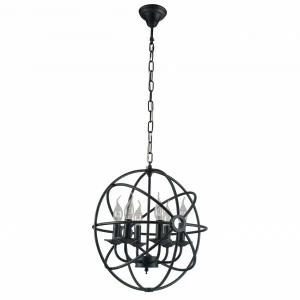 Дизайнерская подвесная люстра Spot Light Cage 9500604 черная SPOT LIGHT ДИЗАЙНЕРСКИЕ, CAGE, ШАР 108227 Черный