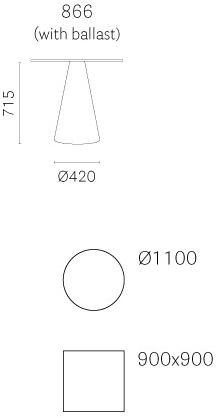 Pedrali Круглый стол из полиэтилена Ikon 865 - Вид №15