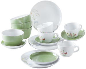 39G231A69358C MG Wildflower Kombiset 16tlg. пять чувств акварель зеленый Kahla-porzellan