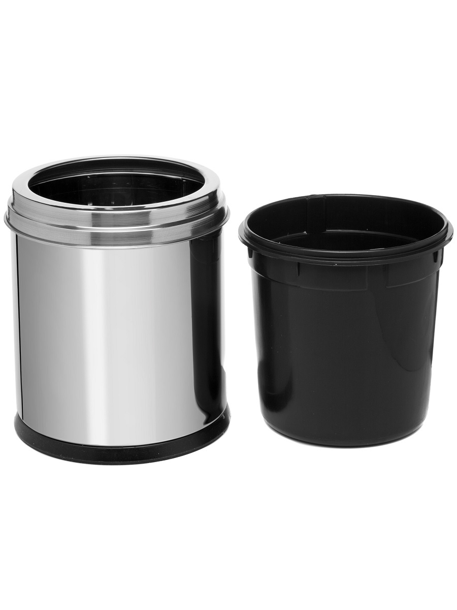 Ведро для мусора  без крышки Lepus 5L Chrome NAVAKO 11098 - Вид №1