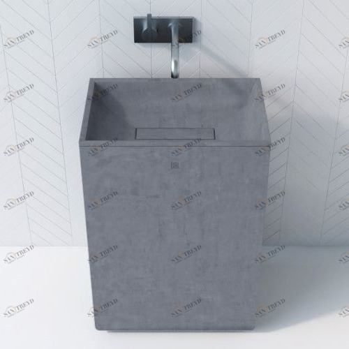 WB609SERYJ Накладная раковина на столешницу  прямоугольная BetOn 