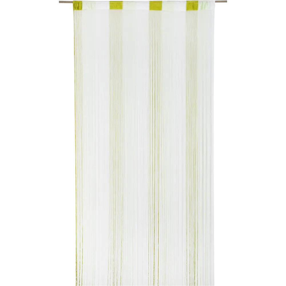 Штора нитяная Inspire, 150х280 см, цвет белый/зелёный STLM-2204704