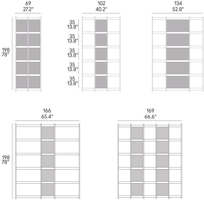 Casamania & Horm Модульный деревянный книжный шкаф с контейнерами Solaio sun-id-1439894 - Вид №9