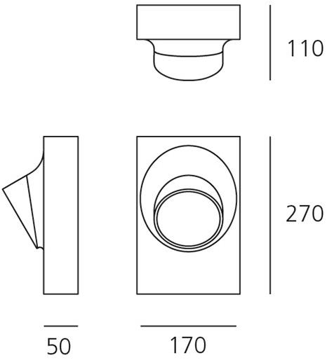 Artemide Настенный светильник для улицы с прямым светом Ciclope T081200 - Вид №4