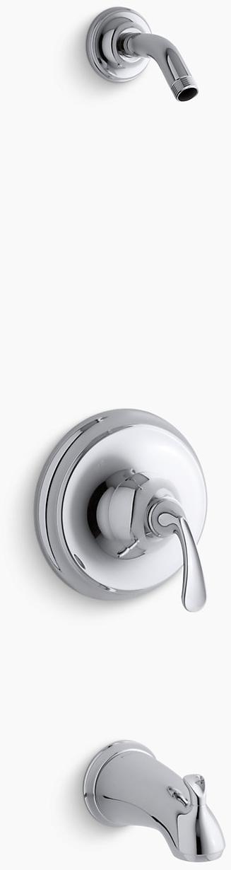 KOHLER Отделка клапана для ванны и душа Forté Sculpted Rite-Temp со скользящим изливом, без насадки для душа K-TLS10275-4-BN  - Вид №1